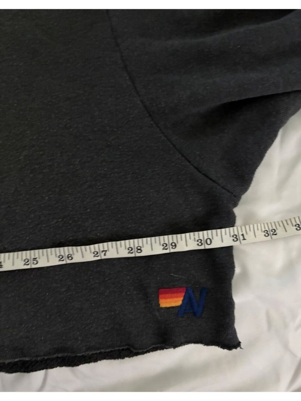 Aviator Nation 3D Cropped Crew Faded Smoke Relaxed Sweatshirt Sz Large - Picture 6 of 8